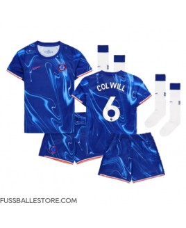 Günstige Chelsea Levi Colwill #6 Heimtrikotsatz Kinder 2024-25 Kurzarm (+ Kurze Hosen)